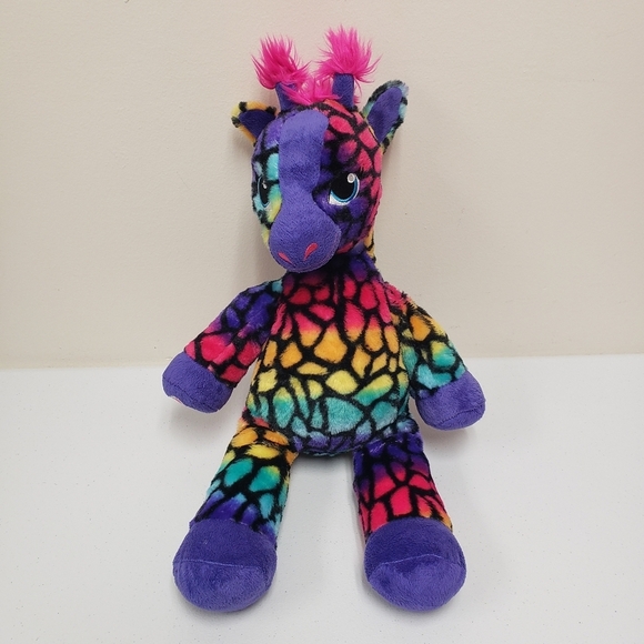 Build a Bear 19" Rainbow Giraffe Wild Style Stuffed Animal 2016 Plush - Picture 1 of 6